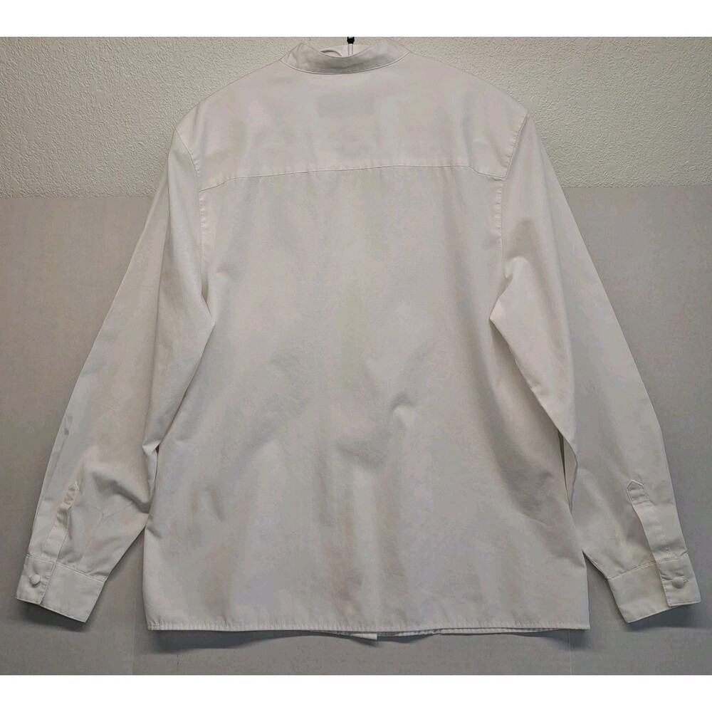 Vintage Orvis Women’s 10 Blouse Cotton Blend Long Sleeve Button Up White - Picture 2 of 7